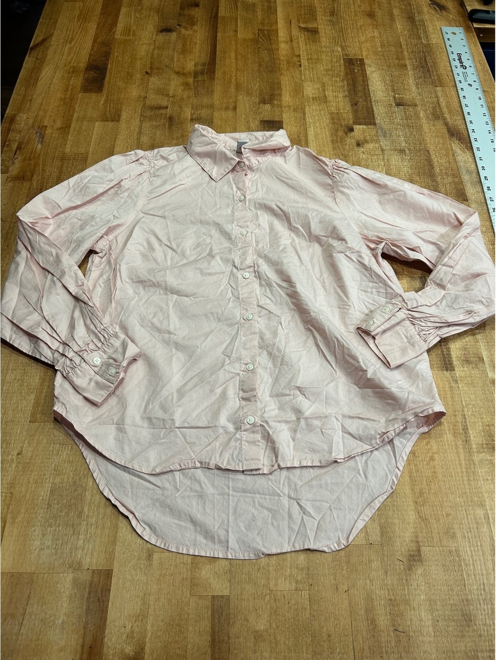 Old Navy Women's Light Pink Button-Up Shirt Medium